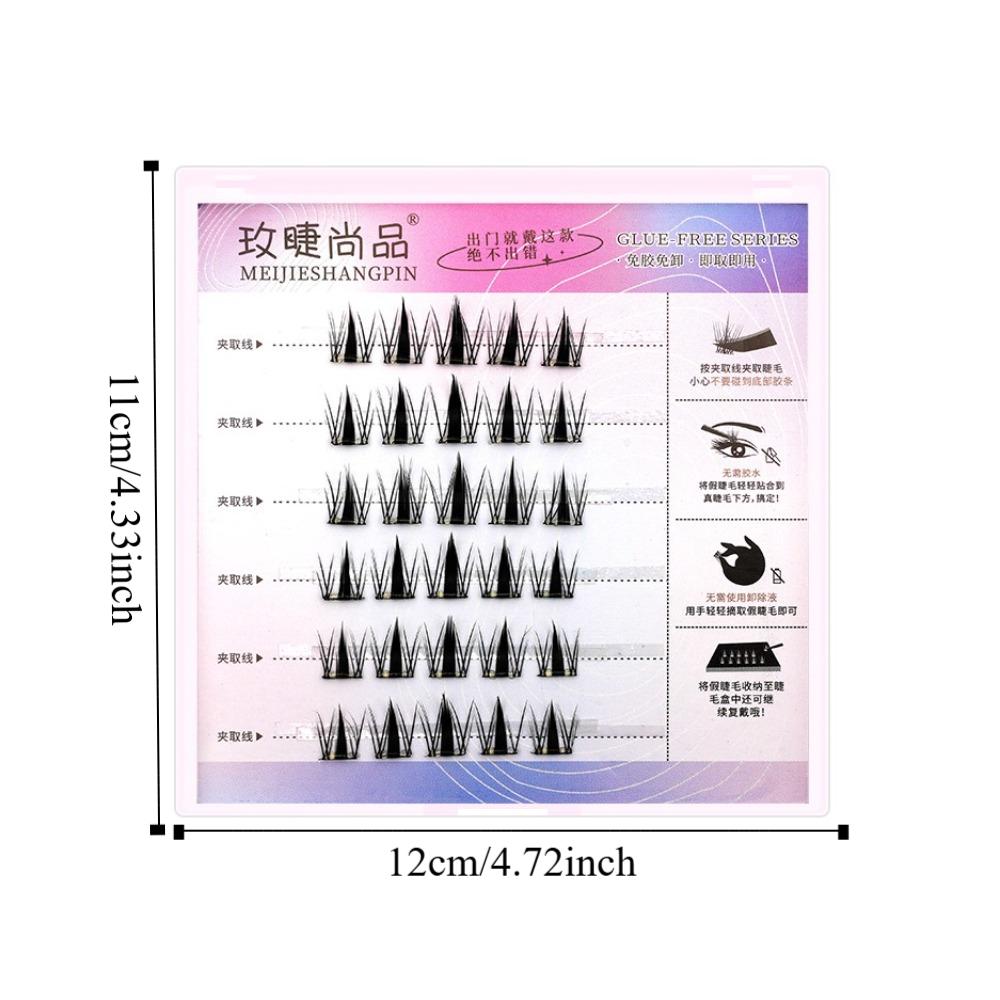 Soft Self-adhesive False Eyelashes DIY Segmented Eyelashes Bundles Glue-Free Fake Lashes  Make Up