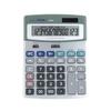 Calculatrice de bureau - Métallique - 14 chiffres - Energie solaire - Fonction impôts