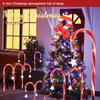 Outdoor Christmas Pathway Lights Candy Cane with Stakes for Yard Lawn Garden Decorations Holiday New Year Festival Decor