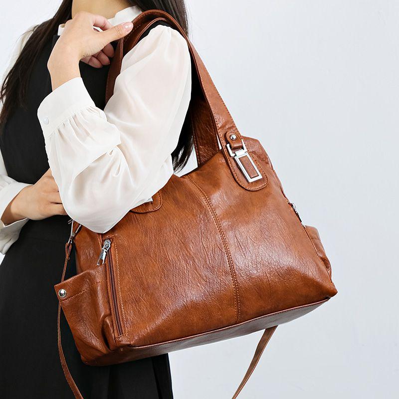 Новая модная большая сумка, ручная сумка-тоут, большая вместимость, универсальная, через плечо