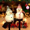 Solar Garden Lights Christmas Decoration Snowman Waterproof Solar Streetlight for Outdoor Ground Plug Light Lawn Landscape Light