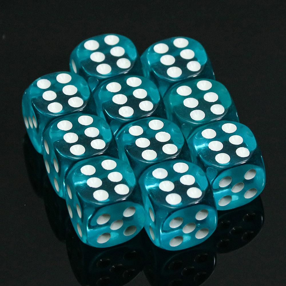 Набор кубиков D6, прозрачные кубики диаметром 14 мм для изготовления головоломок, поделок и занятий в классе, набор из 10 шт.