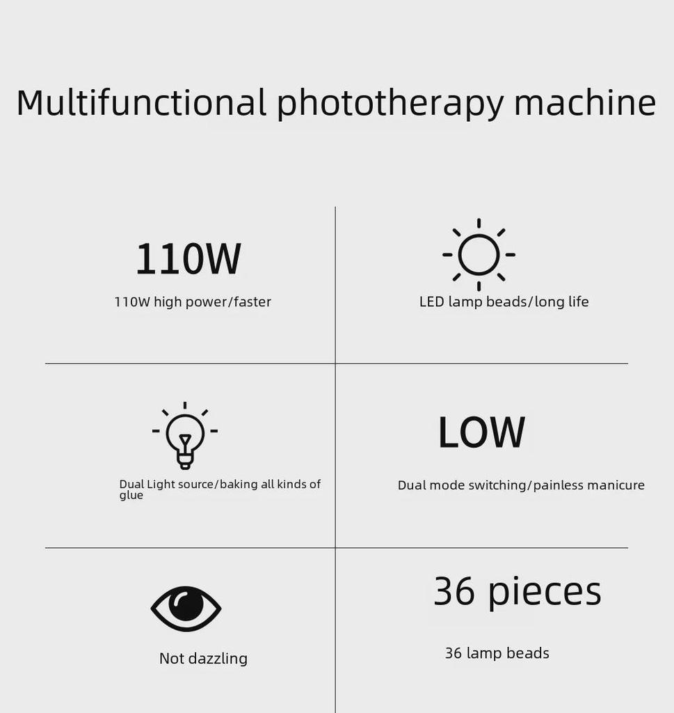 Лампа для ногтей SUNx5 Plus Sunshine: 4-скоростная светодиодная лампа для фототерапии и нанесения лака на ногти высокой мощности