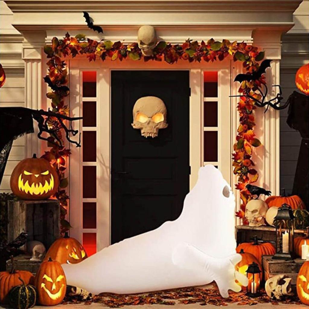Хэллоуин Двор Бар Дом с привидениями Торговый центр Украшения Можно Повесить Очень Большой Толстый Надувной Призрак