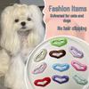 New Creative Multi-Color Almond Heart & Pet Bichon Hair Clips – Fashionable, Simple, and Cute Small Plain Clips