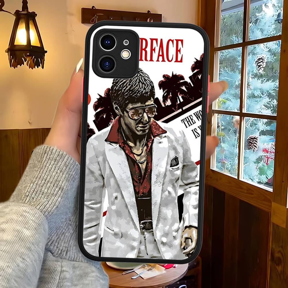 Классические матовые прозрачные чехлы для телефона Tonny Montanas Scarface из ТПУ для iPhone 16 15 14 13 12 11 Pro Max X XS Max