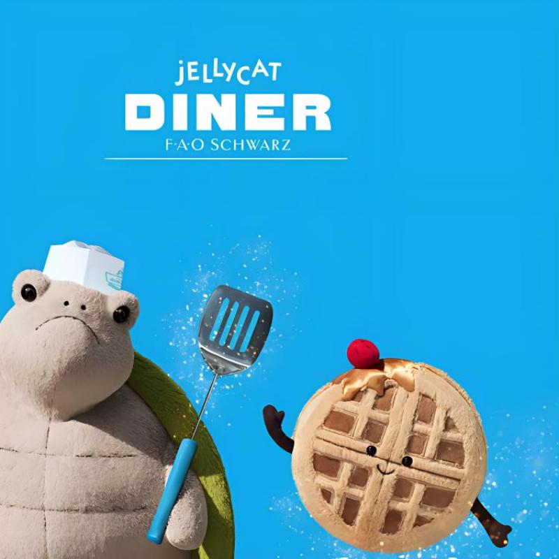 JELLYCAT Gourmet Collection Waffles Cute Dolls Plush Small Tall