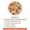 True Elements Crunchy Nuts & Berries Muesli, Almonds& Cranberries 1kg - Muesli Nuts Delight - 30% Berries | Protein Muesli| Healthy Breakfast