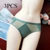Тонкое сексуальное женское белье с заниженной талией, сетчатое нижнее белье, женские трусы из ледяного шелка, дышащие треугольные трусики