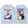 Аниме Hunter X Hunter Hisoka футболка с двусторонним принтом унисекс женская модная повседневная футболка Harajuku хлопковые свободные футболки уличная одежда