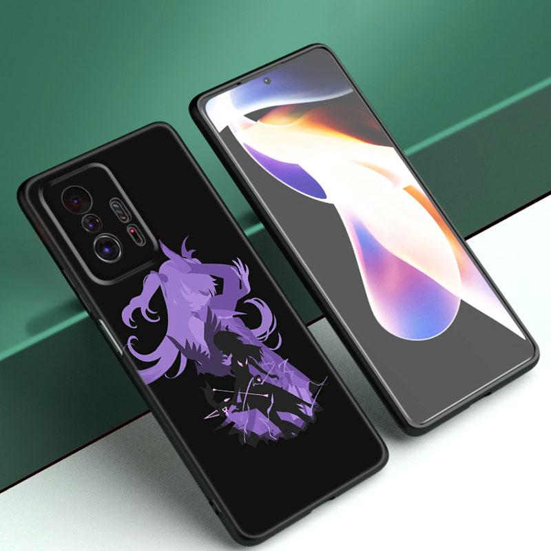 Чехол для телефона Genshin Impact с аниме для Xiaomi Mi A2 8 9 SE Note 10 10T 11 12 Lite 9T 11T 12S 12T Pro A3 6X 12X, мягкий черный чехол из ТПУ