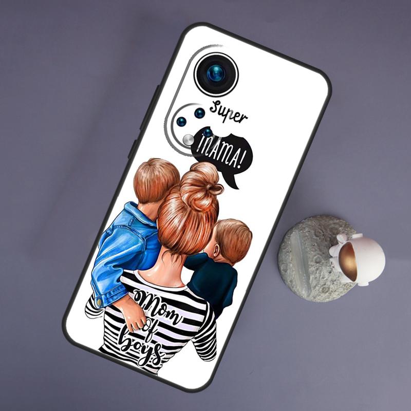 Модный чехол «Супер мама» для Huawei Honor Magic 5 Lite 70 50 X8 X9 a P20 P30 P40 P50 P60 Pro P Smart Nova 9 5T