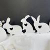 Cute Rabbit Candle Silicone Moulds Gypsum Car Mounted Incense Expanding Gypsum Soap Molds Easter Bunny Aromatherapy Candle Mold