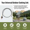Gas Connector Adapter for Portable Stove High-Pressure Hose Compatible with Camping Gas Canisters