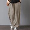 Oversize Casual Cotton Linen Bloomers Pants Women Baggy Vintage Harem Trousers Fashion High Waist Summer Sweatpant