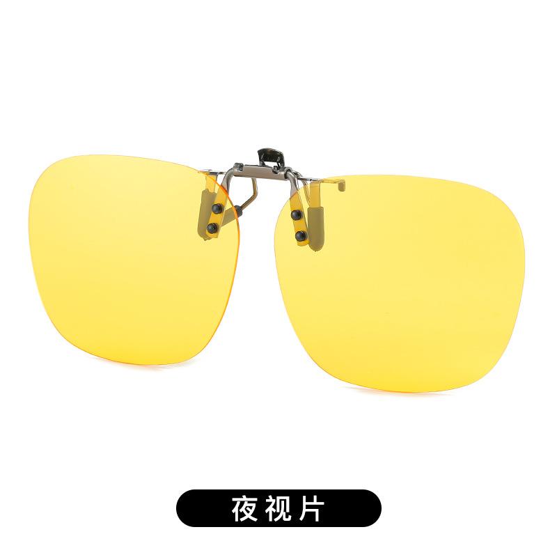 Солнцезащитные очки-клипсы, для рыбалки на открытом воздухе, для вождения, поляризационные, клипсовые, день и ночь, без оправы, многоугольные очки