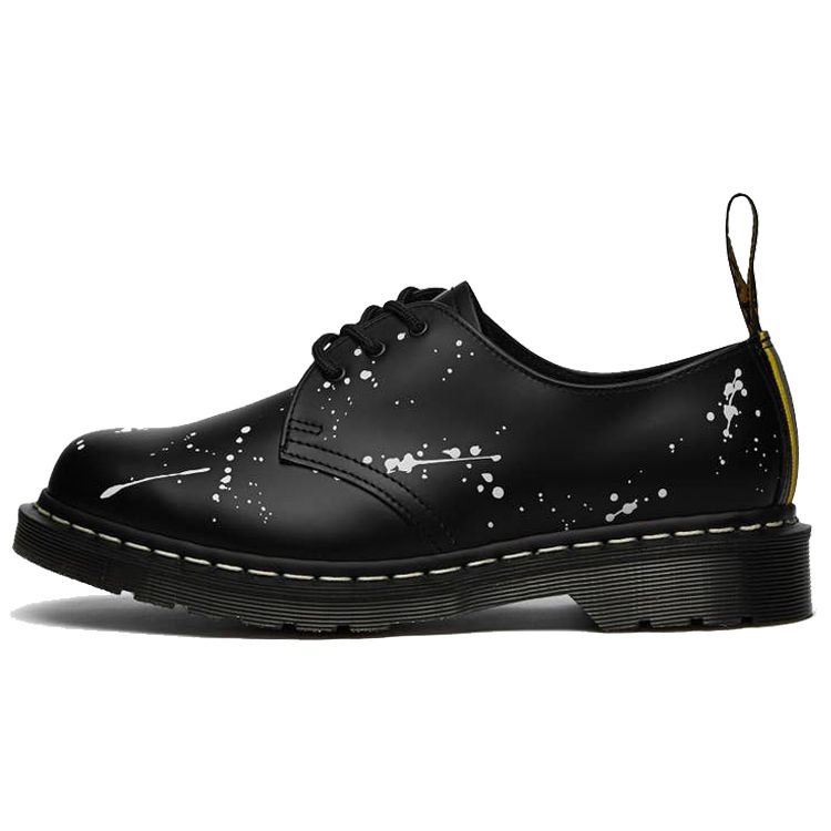 Neighborhood x Dr. Martens 1461 Сделано в Англии Брызги краски Унисекс Кроссовки Черный Белый 27593922