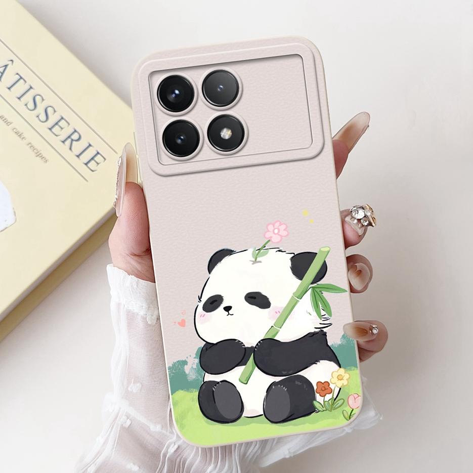 For Xiaomi Poco X6 Pro 5G Case Cute Panda Cartoon Cover Soft Silicone Phone Case For Xiaomi Poco X6 Neo PocoX6 Pro Fundas Bumper