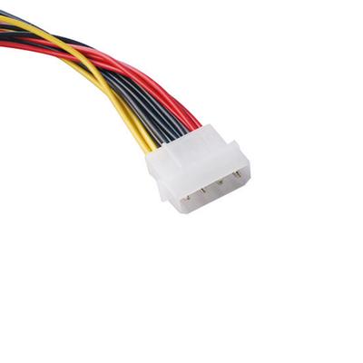 4-контактный Ide Molex на 3 разъема удлинительного кабеля разветвителя мощности Serial Ata Sata