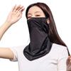 Solid Color UV Protection Ice Silk Men Fishing Face Mask Womne Neckline Mask Summer Sunscreen Mask
