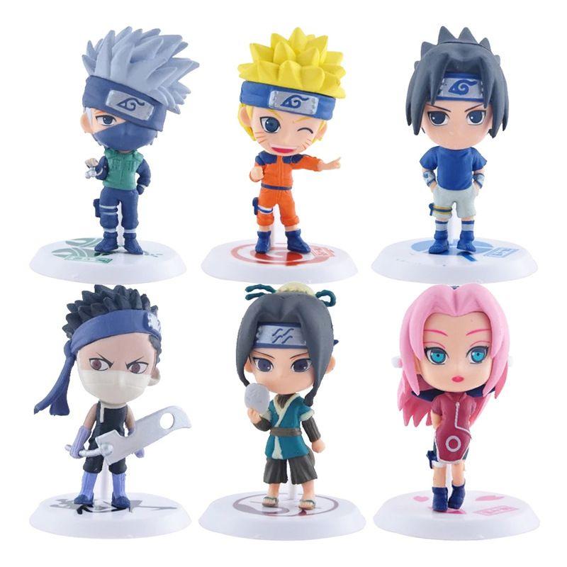 Charming 6 Pcs Sasuke Doll Set Featuring Beloved Naruto Animation Characters