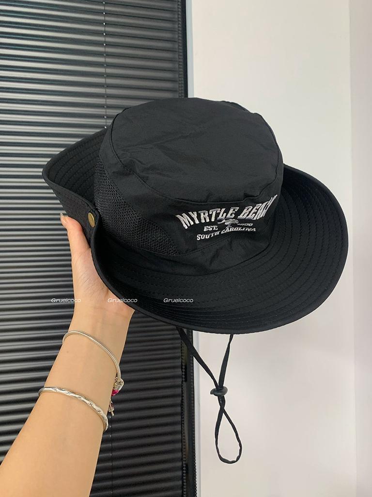Embroidery Beach Myrtle Women Hike Hat Side Mesh Ventilation Activity Outdoor