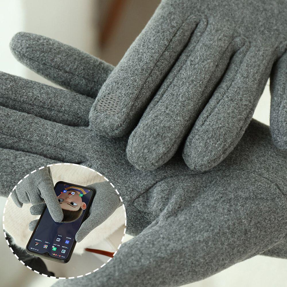 And Winter Cycling Ski Plus Fleece Gloves Korean Style Mittens De velvet Women Gloves