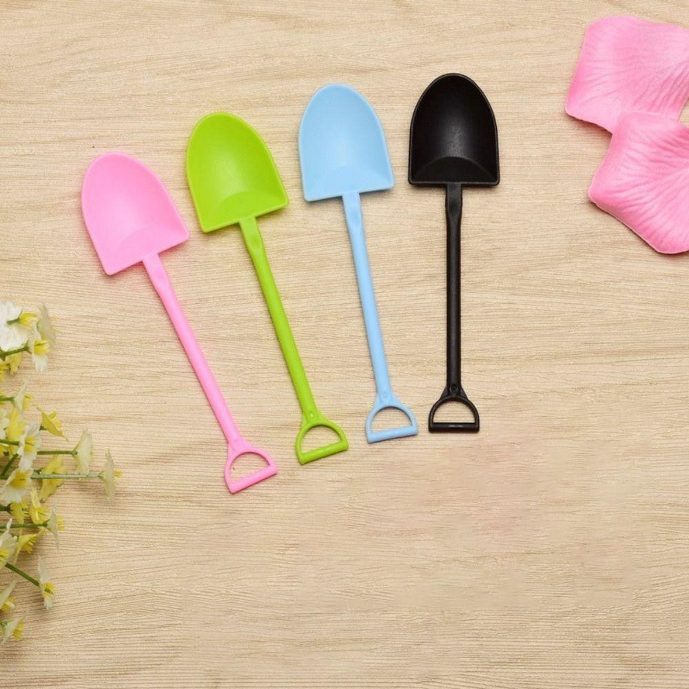 100pcs PP Plastics Spoon Thickened Ice Cream Shovel New Pastry Spoon Fork Yogurt