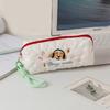 Large Capacity Pencil Pouch Embroidered Dog Student Stationery Bag Puppy Cosmetic Bag  Student