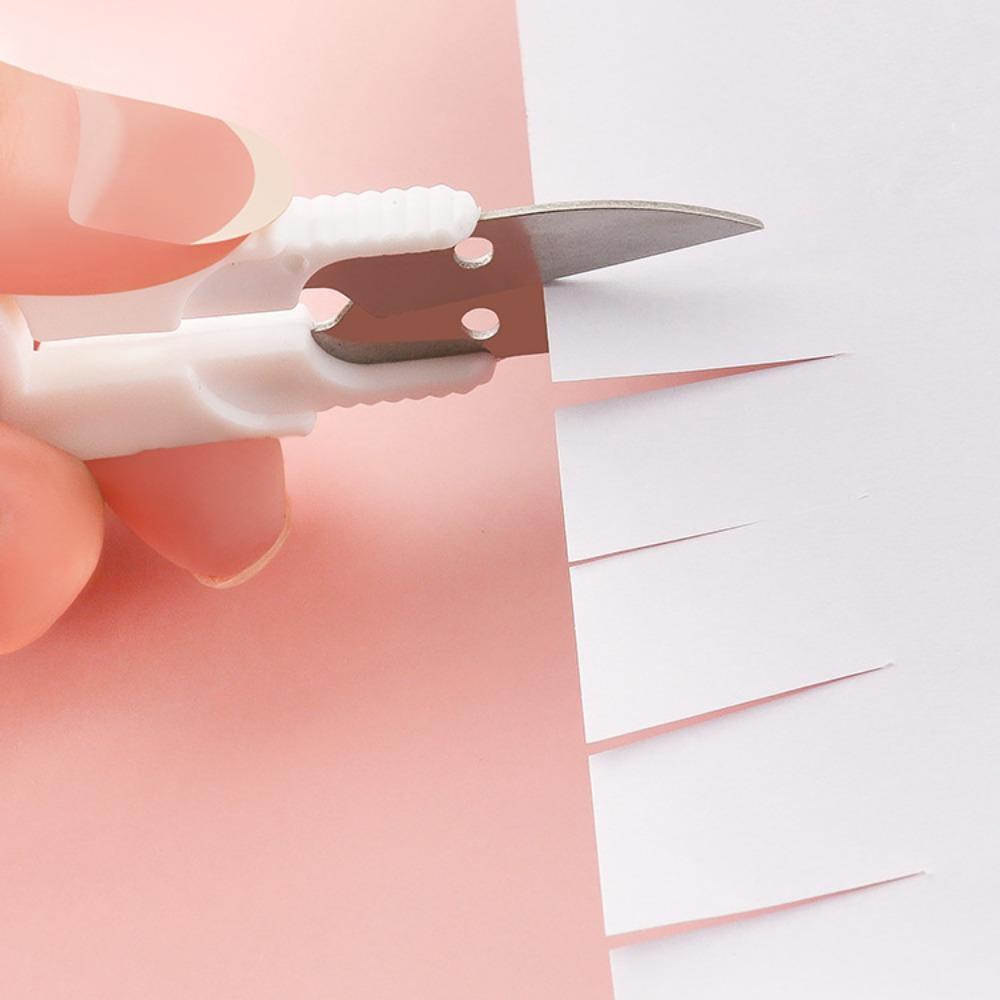 Transparent Tape Covers U-Shaped Small Scissors Trimming Thread Ends Burrs Tailors Scissors