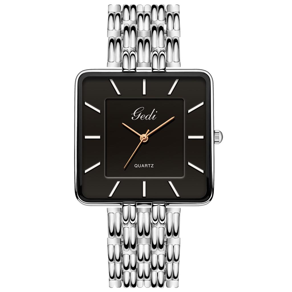 Мужские часы Бизнес Простые Квадратные Парные часы Водонепроницаемые Нержавеющая сталь Премиум Ультратонкие Женские Модные Кварцевые Наручные часы