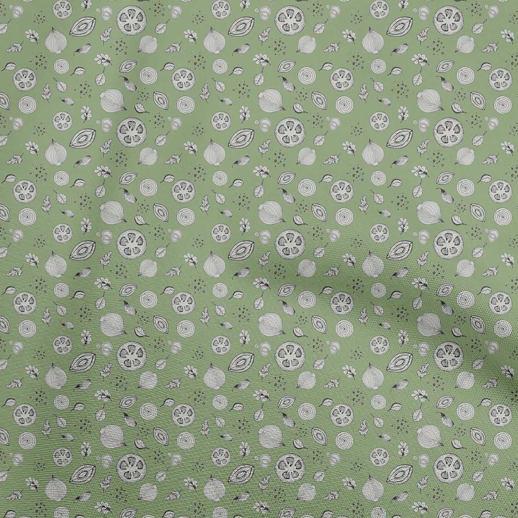 oneOone Cotton Flex Light Green Fabric Fruits Sewing Craft Projects Fabric Prints By Yard 40 Inch
