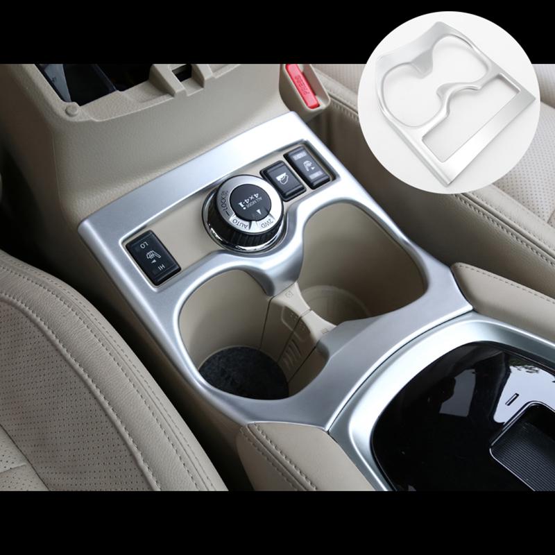 ABS матовый для Nissan X-trail T32 Rogue 2014-2018, автомобильные аксессуары, внутренняя передняя крышка рамки чашки воды, накладка, наклейка на автомобиль
