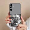 Боковой Чехол для Телефона DJ Malik для Samsung S25,24,23,22,21,S20,Ultra,Plus,FE Черный Мягкий Чехол