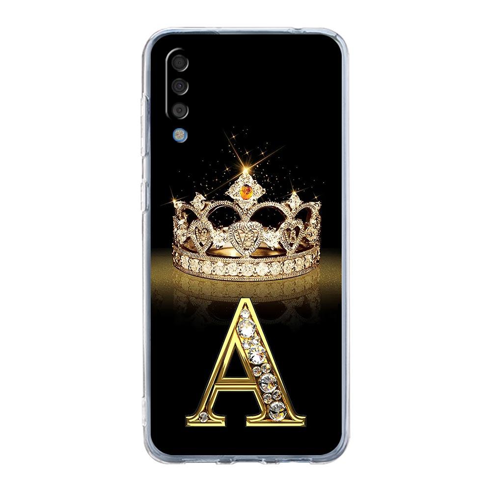 Чехол с буквой 26 'Diamond Crown' для Samsung A54 A52 A50 A70 A40 A20S A20E A02S A12 A14 A16 A22 A24 A42 A34 A32 5G A04s A06