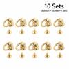 10pcs Matte D Ring Rotatable Stud Rivets Screws Fashion Stud Screw Kit  Wallet