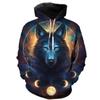 Spring Autumn 3D Wolf Hoodies Men Hooded Animal Wolf Printed Hoodie Sweatshirts Tracksuits Man/Women Jackets Funny Hoody