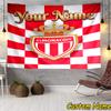 Custom Name As Monaco Fc Crest Tapestry Accessories for Bedroom,Livingroom, dormitory Room Wall Hanging Decor, Fan Birthday Gifts