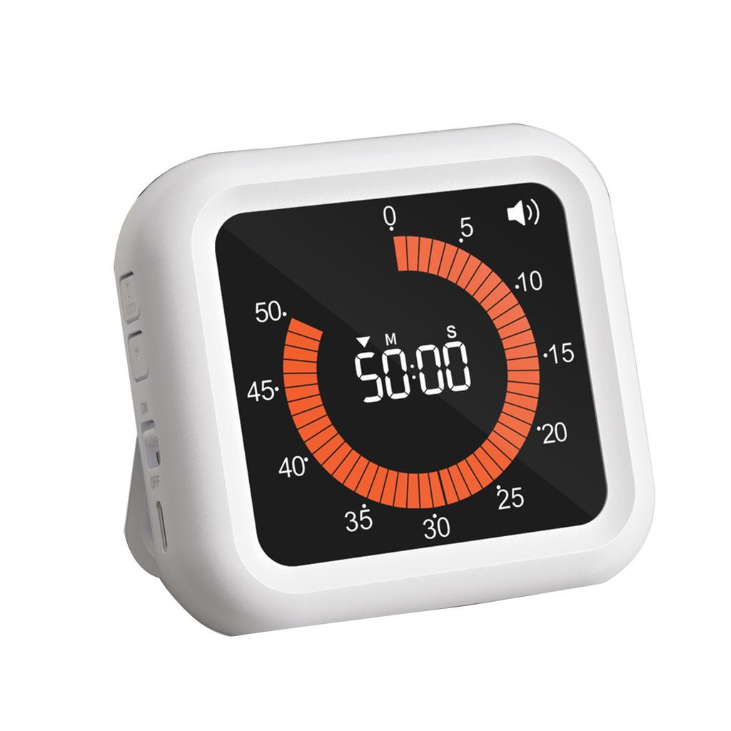 Новый поворотный таймер, умный, бесшумный, визуальный, аналоговый таймер для детей и взрослых, дополнительный счетчик часов с оповещением для кухни, читального зала в помещении