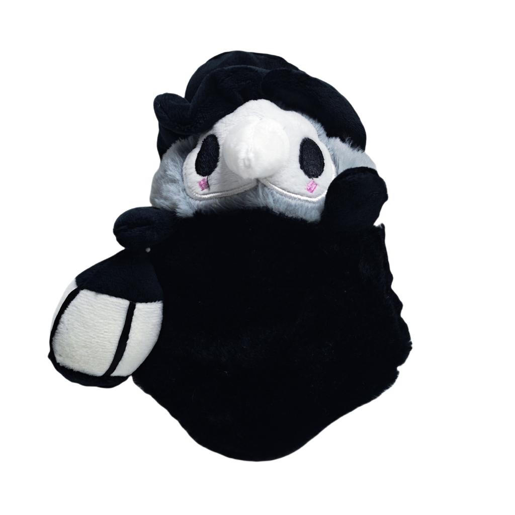 Glow in the Dark Plague Doctor Plush Toy Crow Nurse Halloween Stuffed Animal Night Light Doll Scary Soft Toy