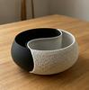 3D-печатная чаша для хранения Инь-Ян с двумя отделениями, блюдце для мелочей, держатель для ключей, дзен-поднос для украшений, декор для дома и офиса, подарок
