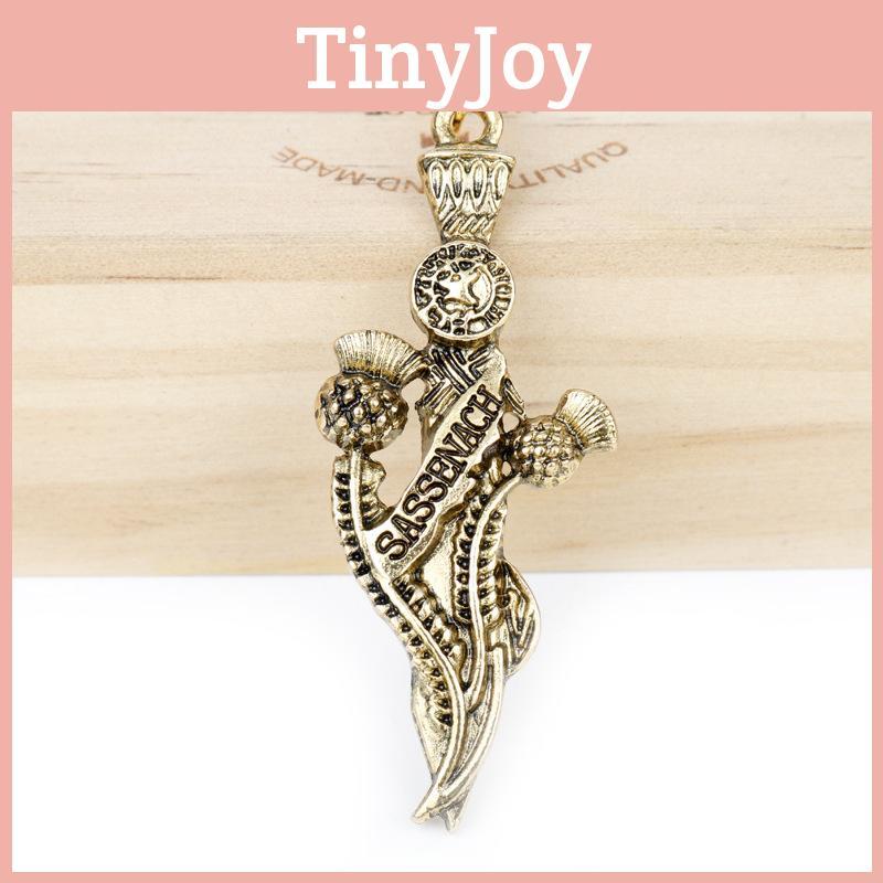 Сассенах Чужестранка Металлическое ожерелье с латунной отделкой для подарка или коллекции