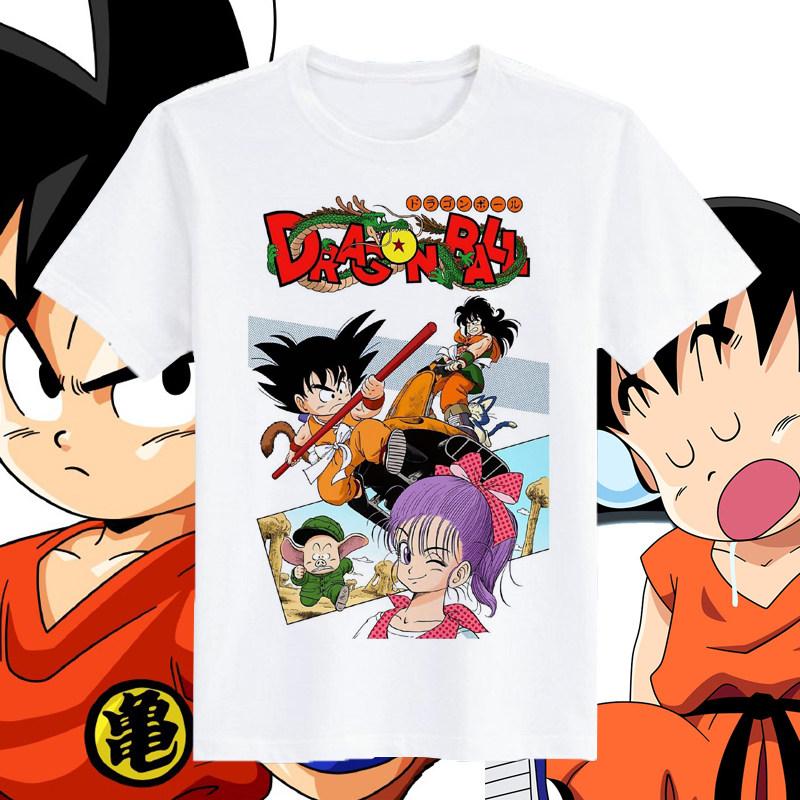 Dragon Ball 2026 Summer 100 Cotton Son Goku Printed Casual Loose Sports Fitness Tshirt Vintage Harajuku Neutral Tshirt Top