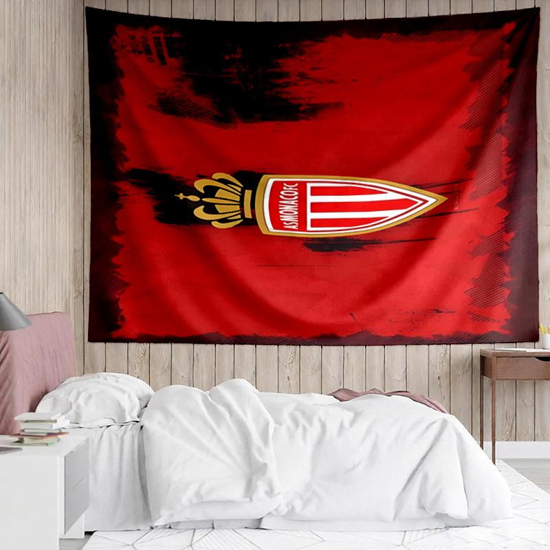 Monaco Football club Printed Printed Tapestry, for Bedroom,Livingroom, dormitory, Large Wall Decor, Fabric Decor Fan Birthday Gifts