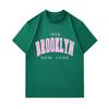 Men's 100% Cotton Crew Neck Short Sleeve T-Shirt, Brooklyn New York 1898 Retro Pink Print Casual Comfy Streetwear Tee for Daily Wear