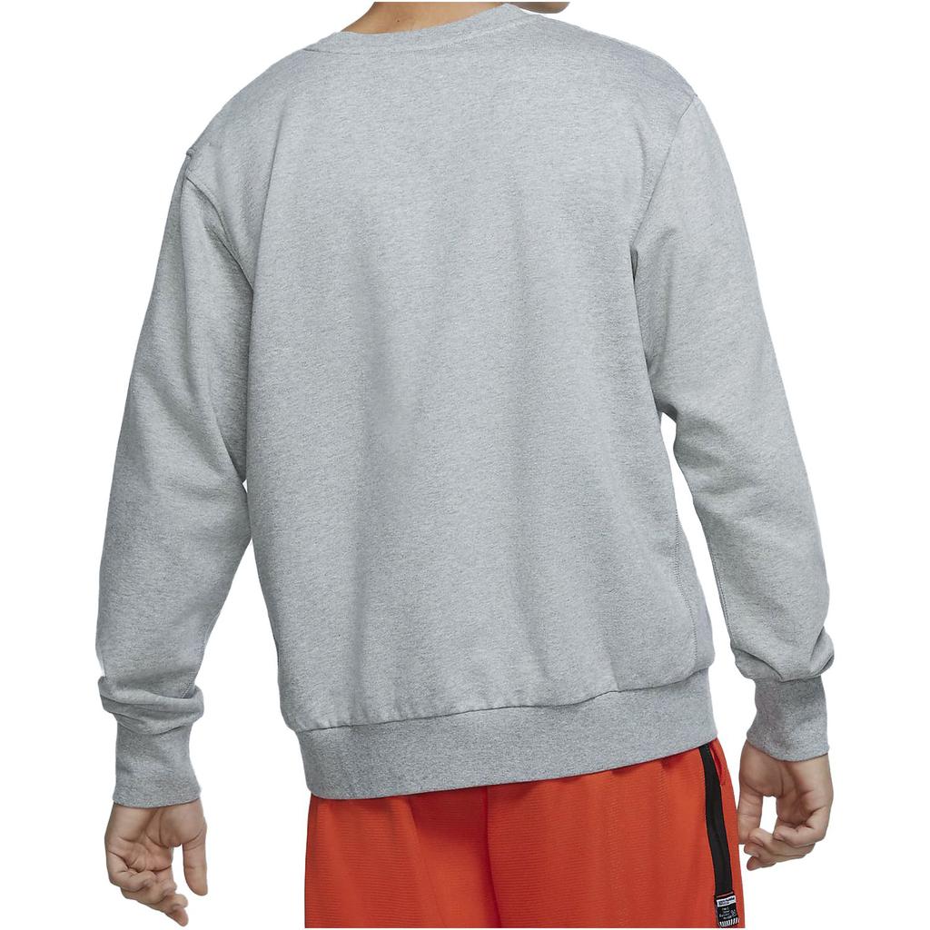 Nike Сплошной цвет с вышитым логотипом, повседневная спортивная толстовка с круглым вырезом, мужские топы, серый CK6359-063