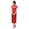 Этническое винтажное женское длинное тонкое платье Cheongsam с вышивкой китайского дракона Феникса