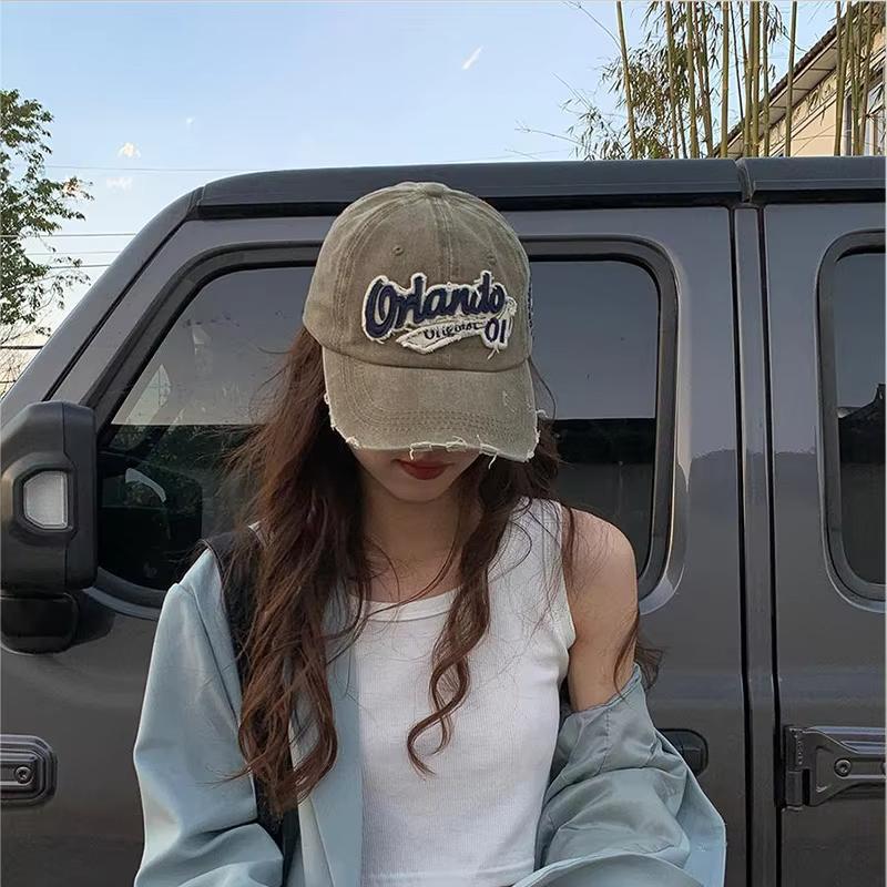 Cotton Hat Washed Punk Baseball For Men Women Hip Hop Letters Snapback Sun Visor Cap Hip Hop Dad Trucker Hats Couple Streetwear