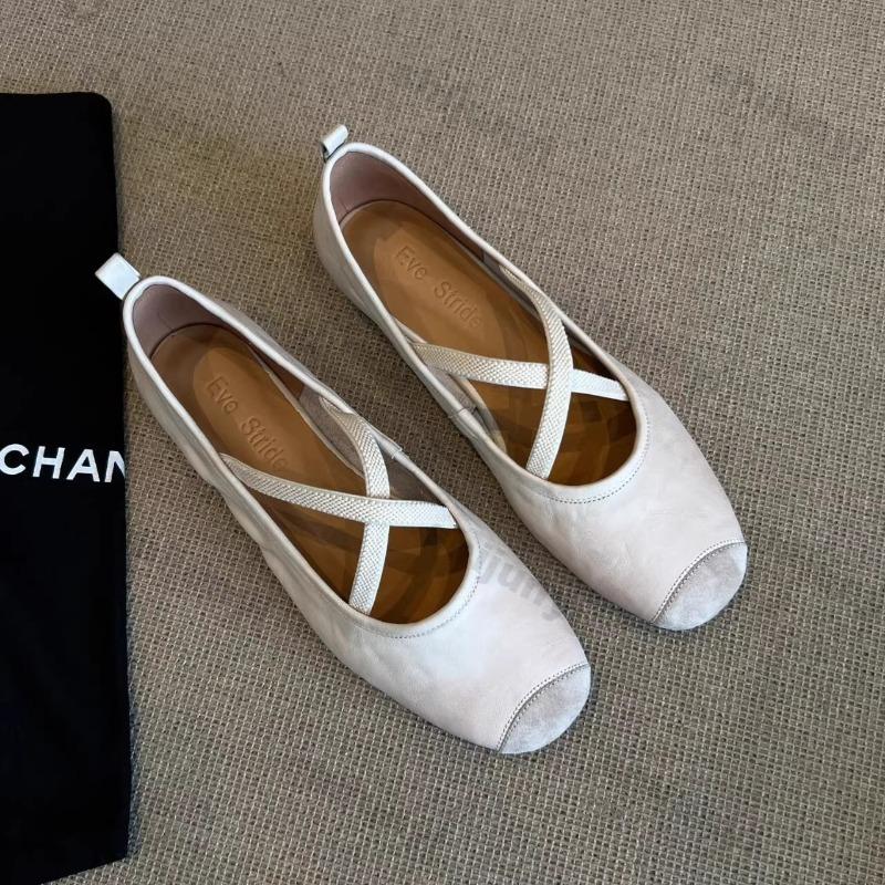 Мода 2025 Женские балетки Модные Легкие Удобные Балетки Неглубокие Мягкая Подошва Перекрестный Ремешок Ретро Туфли Мэри Джейн