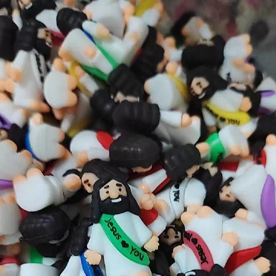 20-60 шт. Фигурки Маленького Иисуса Иисус любит тебя Мини-фигурки Иисуса Прятки Религиозные сувениры для вечеринки Воскресная школа Пасхальное яйцо